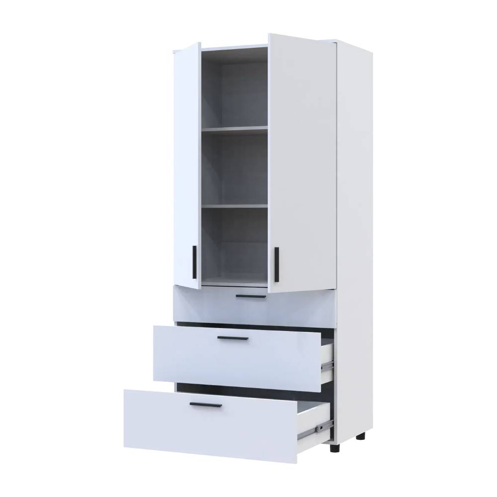 Шкаф для одежды Doros Торн Белый 2 ДСП/3Ш (полки) 90х51.6х200 (DRS-012020)