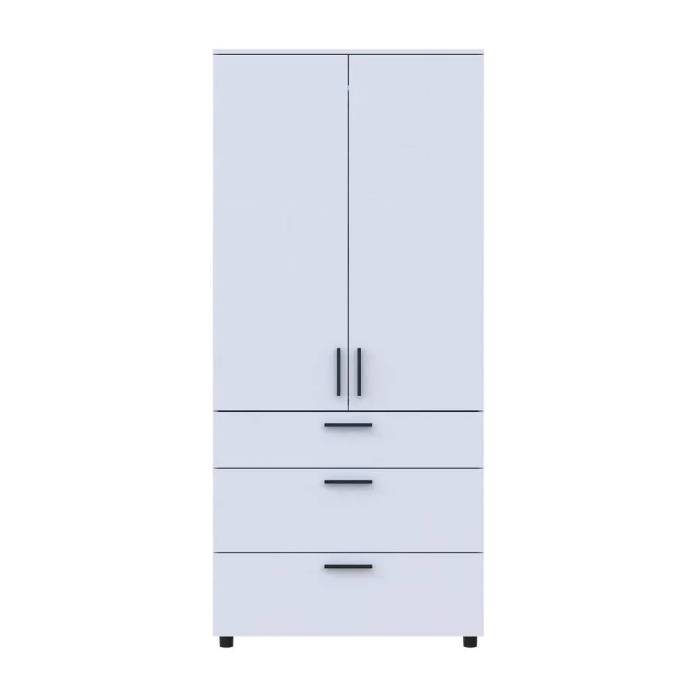 Шкаф для одежды Doros Торн Белый 2 ДСП/3Ш (полки) 90х51.6х200 (DRS-012020)