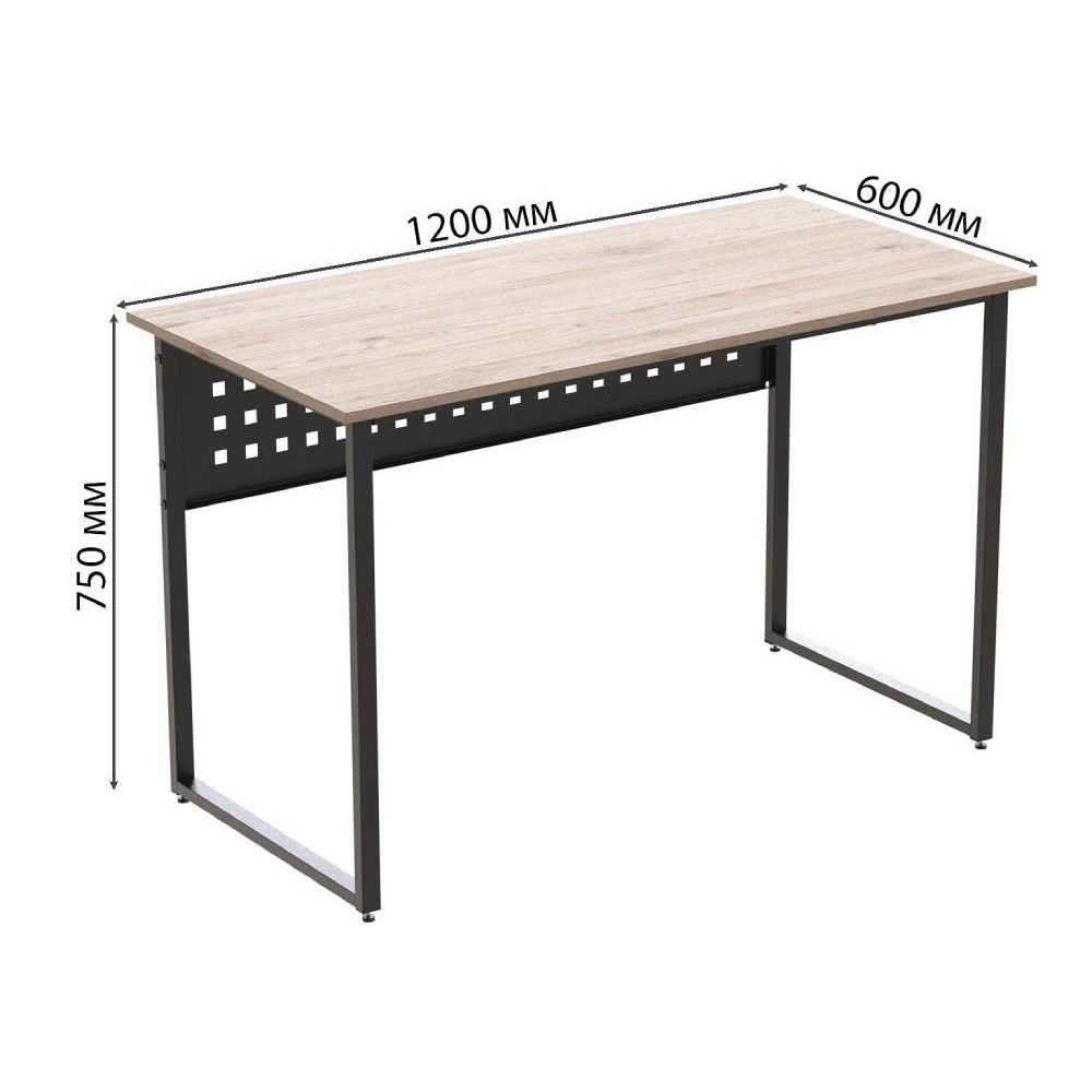 Стол письменный Майк Ferrum-decor 75x120x60 Белый металл ДСП Дуб Кремона Торро 32 мм (FRD-108343)