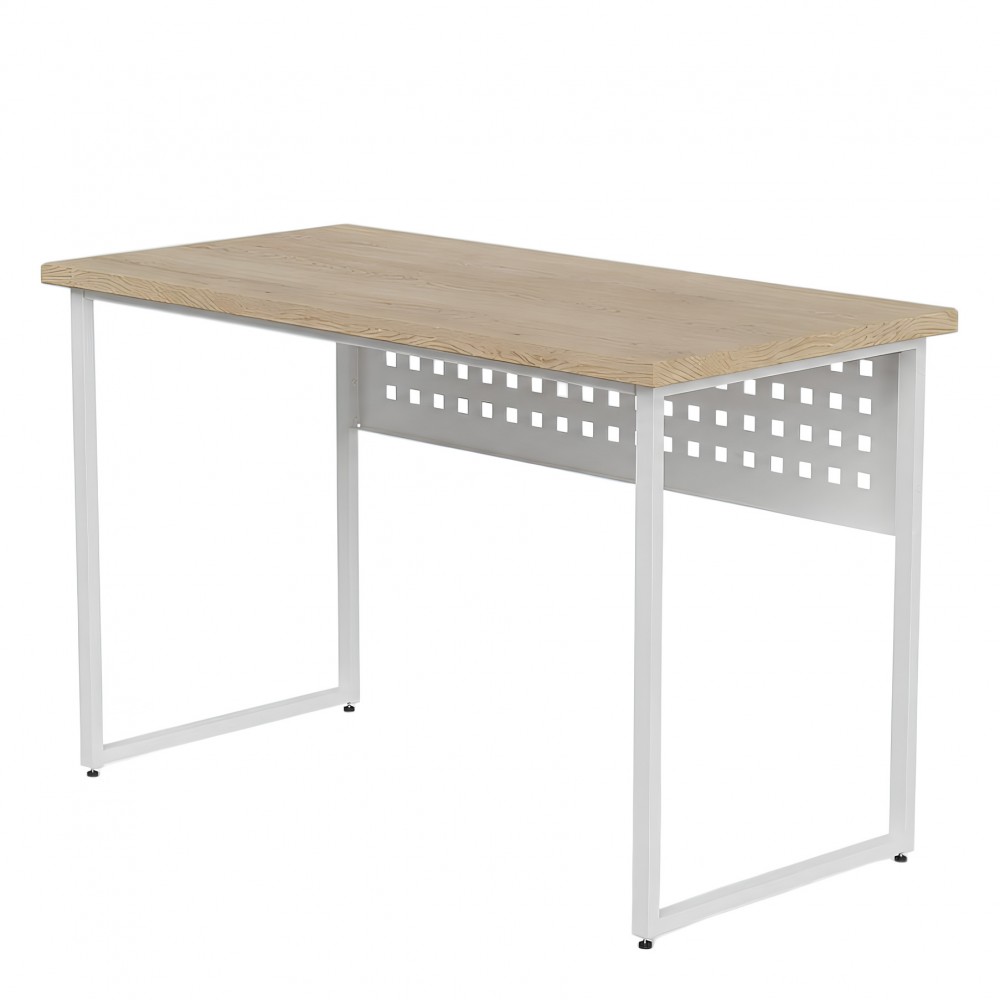 Стол письменный Майк Ferrum-decor 75x120x60 Белый металл ДСП Дуб Кремона Торро 32 мм (FRD-108343)