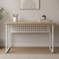 Стіл письмовий Майк Ferrum-decor 75x120x60 Білий метал ДСП Дуб Кремона Торро 32 мм (FRD-108343)