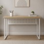 Стол письменный Майк Ferrum-decor 75x120x60 Белый металл ДСП Дуб Кремона Торро 32 мм (FRD-108343)