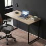 Стол письменный Майк Ferrum-decor 75x100x60 Черный металл ДСП Дуб Кремона Торро 16 мм (FRD-108333)