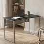 Стол письменный Майк Ferrum-decor 75x140x70 Серый металл ДСП Каштан Арвадонна 16 мм (FRD-108293)