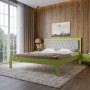 Полуторная деревянная кровать Mebigrand Пекин П6 Лайм (S3050G70Y)/Аляска 93 (Серый) 120х200 см (MBG-18731)