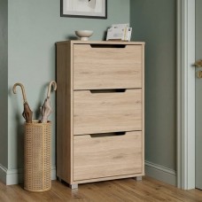 Тумба для взуття з ящиками LION ТО-2 70,4x28,2x123,4 см Дуб Крафт Сірий (LION-045328)