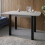 Обеденный стол раскладной LION Нота черные ножки Кашемир 60x90/90x120 (LION-045140)