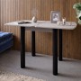 Обеденный стол раскладной LION Нота Мини черные ножки Кашемир 60x70/70x120 (LION-045150)