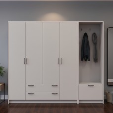 Шафа для одягу Doros Ронді з вішалкою Кашемір 4 ДСП 220х52х195 (42005393) (DRS-012220)