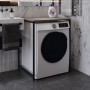 Стеллаж полка Бафрум 401 Ferrum-decor для стиральной машины 90x70,5x60,5 Черный металл ДСП Дуб Кремона Канолло 16 мм (FRD-107573)