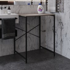 Стелаж-полиця Бафрум 401 Ferrum-decor для пральної машини 90x70,5x60,5 Чорний метал ДСП Дуб Кремона Канолло 16 мм (FRD-107573)