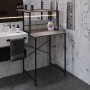 Стеллаж полка Бафрум 402 Ferrum-decor для стиральной машины 133,5x70,5x60,5 Черный металл ДСП Дуб Кремона Канолло 16 мм (FRD-107583)