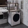 Стеллаж полка Бафрум 402 Ferrum-decor для стиральной машины 133,5x70,5x60,5 Черный металл ДСП Дуб Кремона Канолло 16 мм (FRD-107583)