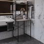 Стелаж-полиця Бафрум 403 Ferrum-decor для пральної машини 178x70,5x60,5 Чорний метал ДСП Дуб Кремона Канолло 16 мм (FRD-107593)