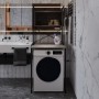 Стелаж-полиця Бафрум 403 Ferrum-decor для пральної машини 178x70,5x60,5 Чорний метал ДСП Дуб Кремона Канолло 16 мм (FRD-107593)