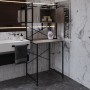 Стеллаж полка Бафрум 404 Ferrum-decor для стиральной машины 178x70,5x60,5 Черный металл ДСП Дуб Кремона Канолло 16 мм (FRD-107603)