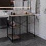 Стеллаж полка Бафрум 405 Ferrum-decor для стиральной машины 90x101x60,5 Черный металл ДСП Дуб Кремона Канолло 16 мм (FRD-107613)
