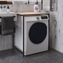 Стелаж-полиця Бафрум 401 Ferrum-decor для пральної машини 90x70,5x60,5 Чорний метал ДСП Дуб Сонома 16 мм (FRD-107353)