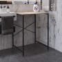 Стелаж-полиця Бафрум 401 Ferrum-decor для пральної машини 90x70,5x60,5 Чорний метал ДСП Дуб Сонома 16 мм (FRD-107353)