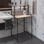 Стеллаж полка Бафрум 402 Ferrum-decor для стиральной машины 133,5x70,5x60,5 Черный металл ДСП Дуб Сонома 16 мм (FRD-107363)
