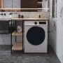 Стеллаж полка Бафрум 405 Ferrum-decor для стиральной машины 90x101x60,5 Черный металл ДСП Дуб Сонома 16 мм (FRD-107393)
