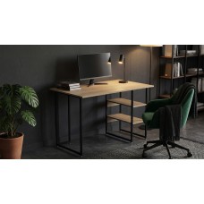 Стіл письмовий Кевин Ferrum-decor 75x140x70 Чорний метал ДСП Дуб Кремона Торро 16 мм (FRD-108183)