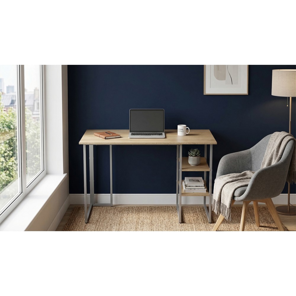 Стол письменный Кевин Ferrum-decor 75x100x70 Серый металл ДСП Дуб Кремона Торро 16 мм (FRD-108173)
