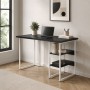 Стол письменный Кевин Ferrum-decor 75x100x70 Белый металл ДСП Каштан Арвадонна 32 мм (FRD-108103)