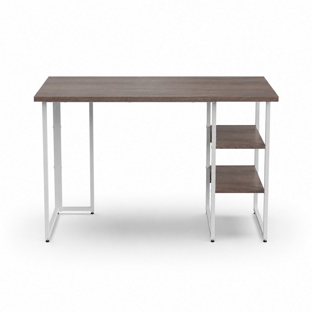 Стол письменный Кевин Ferrum-decor 75x140x70 Белый металл ДСП Дуб Кремона Канолло 32 мм (FRD-108043)
