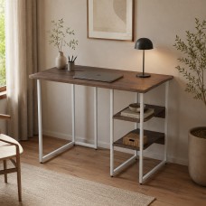 Стіл письмовий Кевин Ferrum-decor 75x140x70 Білий метал ДСП Дуб Кремона Канолло 32 мм (FRD-108043)
