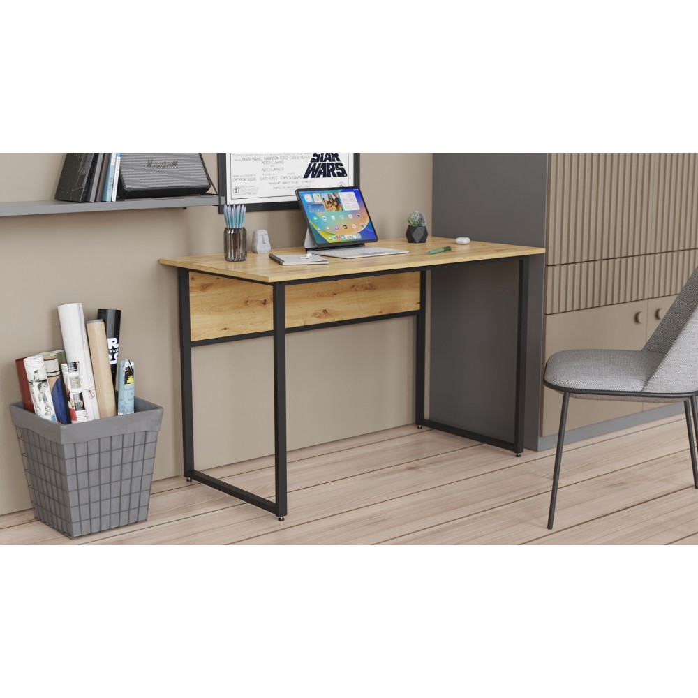 Компьютерный стол Ferrum-decor Коди 75x100x60 черный ДСП Дуб Артизан 16мм (FRD-107173)