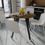 Круглий стіл MARSI 4 870-4 ніжки конусні Ferrum-decor 750x870x870 Чорний метал ДСП Дуб Евок Прибережний 16 мм (FRD-107523)