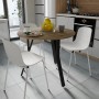 Круглий стіл MARSI 3 870-3 Ferrum-decor 750x870x870 Чорний метал ДСП Дуб Евок Прибережний 16 мм (FRD-107513)