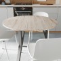 Круглий стіл MARSI 3 870-3 Ferrum-decor 750x870x870 Чорний метал ДСП Дуб Сан-Марино 16 мм (FRD-107423)