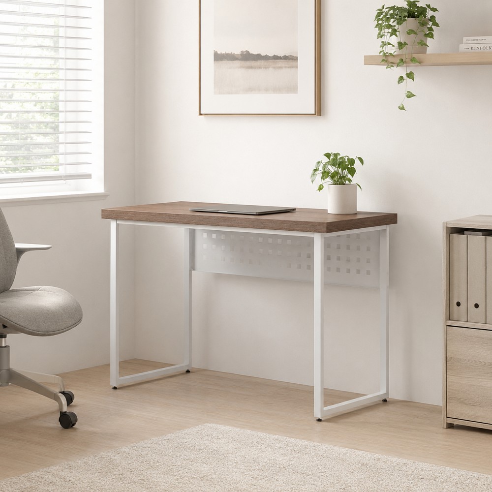 Стол письменный Майк Ferrum-decor 75x100x60 Белый металл ДСП Дуб Кремона Канолло 32 мм (FRD-108193)