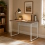 Стол письменный Майк Ferrum-decor 75x100x60 Белый металл ДСП Дуб Кремона Канолло 32 мм (FRD-108193)