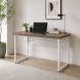 Стол письменный Майк Ferrum-decor 75x100x60 Белый металл ДСП Дуб Кремона Канолло 32 мм (FRD-108193)