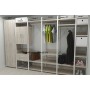 Шкаф Гардероб Уни секция 6 серии Конект Ferrum-decor 220x60x50см Белый металл ДСП Дуб Сан-Марино 16 мм (FRD-106913)