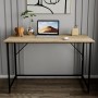 Стол раскладной Морис Ferrum-decor 750x1000x600 Черный металл ДСП Дуб Эвок Прибрежный 16 мм (FRD-107493)