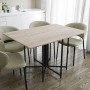 Розкладний стіл-трансформер книжка Моріс 3 Ferrum-decor 75x130x90 Чорний метал ДСП Дуб Сонома 16 мм (FRD-107413)