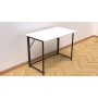 Стол раскладной Морис 900 Ferrum-decor 750x900x500 Черный металл ДСП Белый 16 мм (FRD-107313)