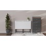 Стол раскладной Морис 900 Ferrum-decor 750x900x500 Черный металл ДСП Белый 16 мм (FRD-107313)