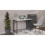 Стол раскладной Морис 900 Ferrum-decor 750x900x500 Черный металл ДСП Белый 16 мм (FRD-107313)