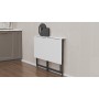 Стол раскладной Морис 900 Ferrum-decor 750x900x500 Черный металл ДСП Белый 16 мм (FRD-107313)