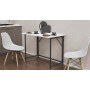 Стол раскладной Морис 900 Ferrum-decor 750x900x500 Черный металл ДСП Белый 16 мм (FRD-107313)
