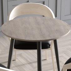 Круглий стіл OPTIMA 3 ніжки конусні Ferrum-decor 750x670x670 Чорний метал ДСП Дуб Кремона Канолло 16 мм (FRD-107553)