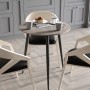 Круглий стіл OPTIMA 3 ніжки конусні Ferrum-decor 750x670x670 Чорний метал ДСП Дуб Кремона Канолло 16 мм (FRD-107553)