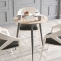 Круглий стіл OPTIMA 3 ніжки конусні Ferrum-decor 750x670x670 Чорний метал ДСП Дуб Сан-Марино 16 мм (FRD-107443)