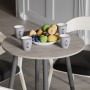 Круглий стіл OPTIMA 4 ніжки конусні Ferrum-decor 750x670x670 Чорний метал ДСП Дуб Кремона Канолло 16 мм (FRD-107563)