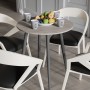 Круглий стіл OPTIMA 4 ніжки конусні Ferrum-decor 750x670x670 Чорний метал ДСП Дуб Кремона Канолло 16 мм (FRD-107563)